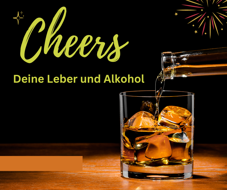 Alkoholkonsum. Jemand schenkt Whisky in ein Glas mit Eiswürfel, ein.