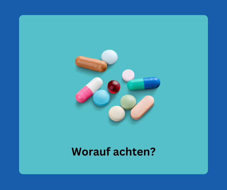 Nahrungsergänzungsmitteln in verschiedene Farben und Formen