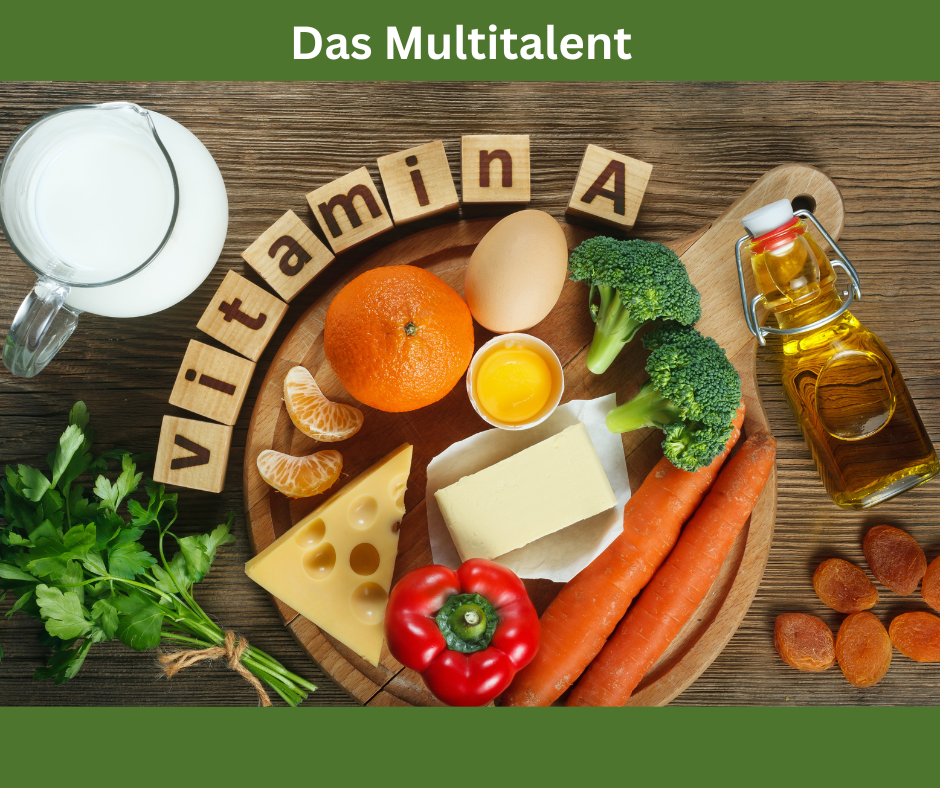 Lebensmittel reich an Vitamin A und Beta-Carotin: Milch, Eier, Brokkoli, Pflanzenöle, Möhren, Käse und Aprikosen