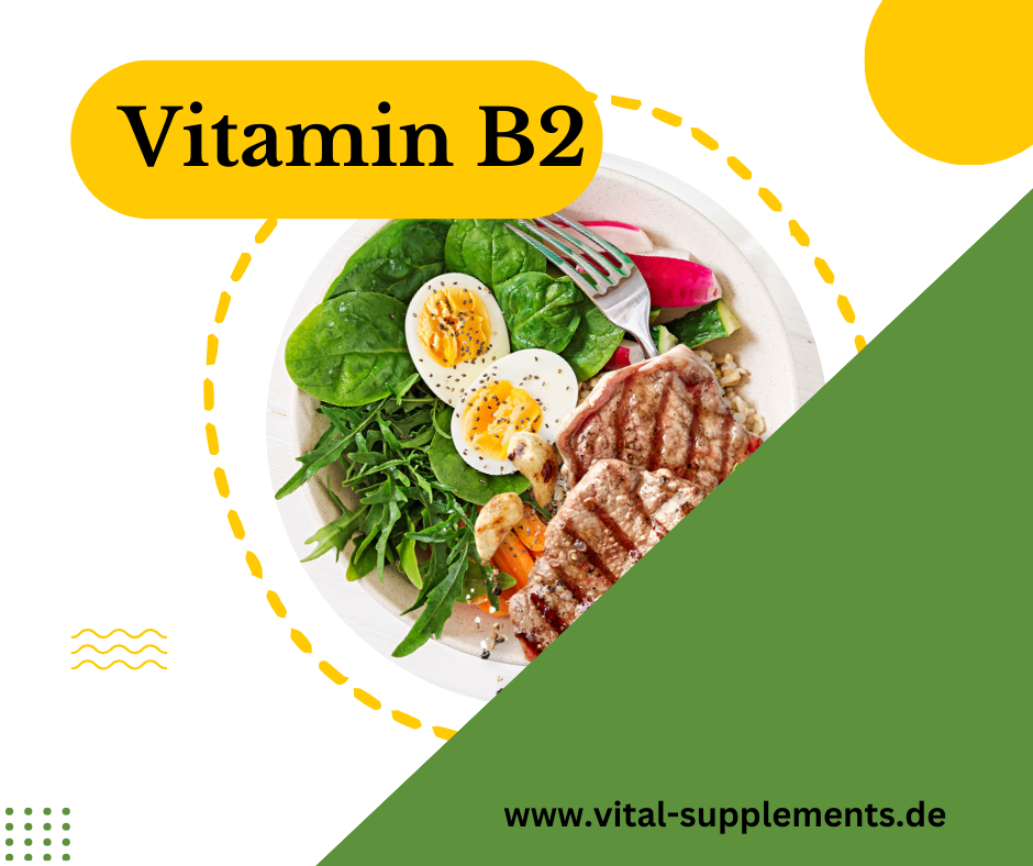 Vitamin B2 Reiche Quellen auf einen Teller