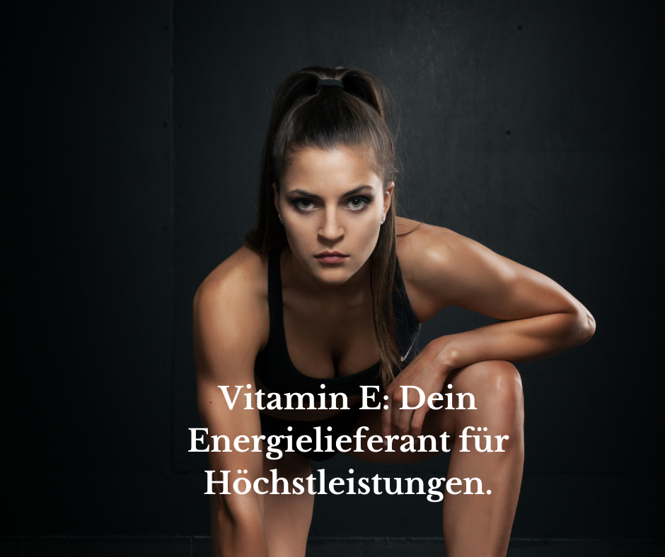 Frau am Start für ein Lauf. Vitamin E: Dein Energielieferant für Höchstleistungen.