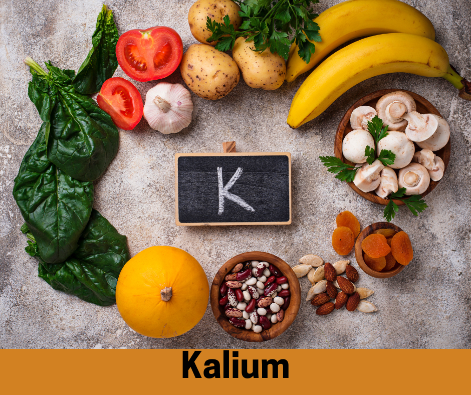 Lebensmittel die reich an Kalium sind.