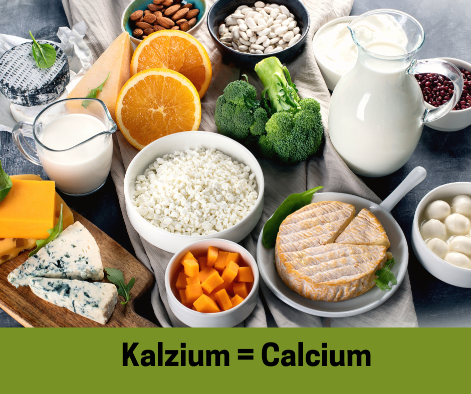 Lebensmittel die reich an Kalzium bzw. Calcium sind.