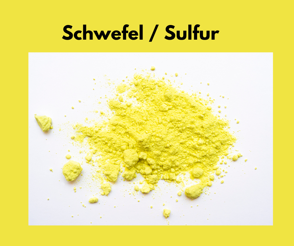 Schwefel in Pulverform