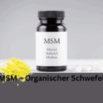 MSM – Organischer Schwefel Kapseln im Glas.