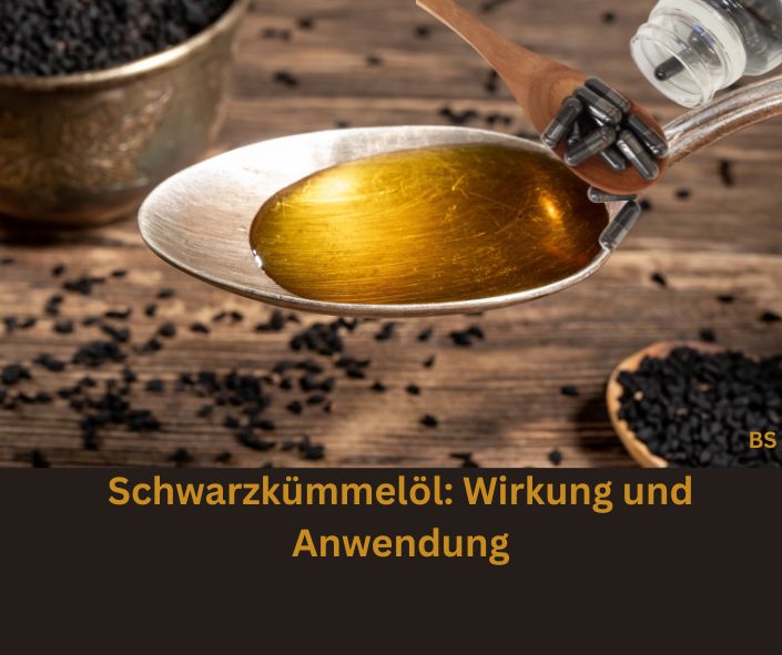 Schwarzkümmelöl: Wirkung und Anwendung. In Form von Öl, Kapsel und Samen.
